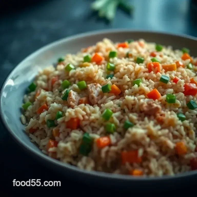 Quick & Delicious Chicken Fried Rice presentation