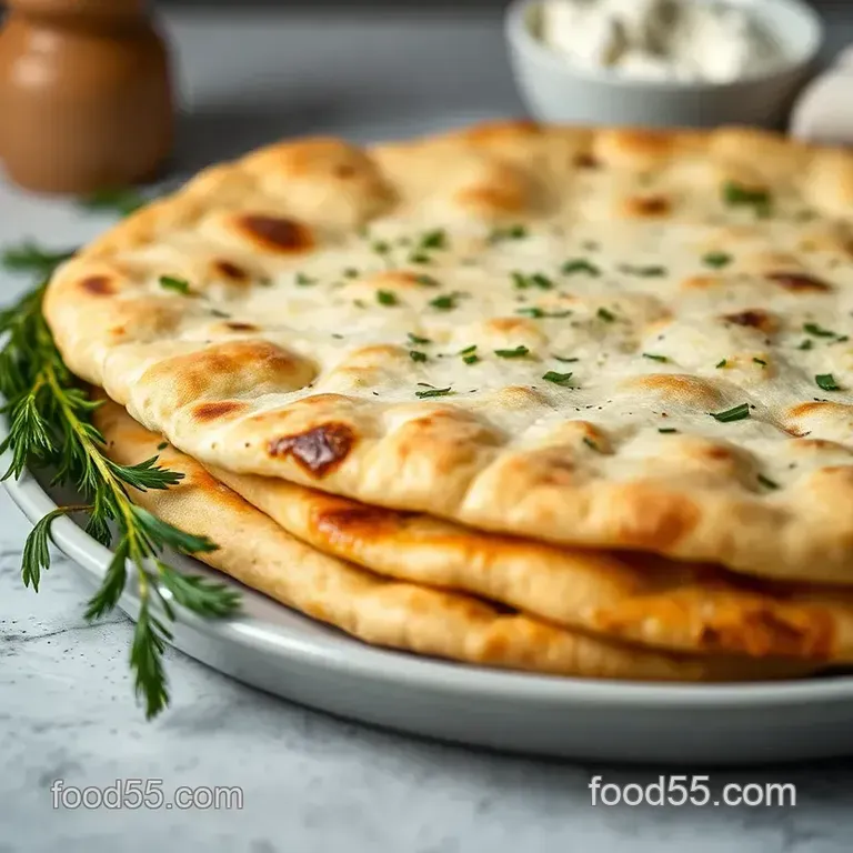 Quick Lavash Bread with Creamy Herb Filling presentation
