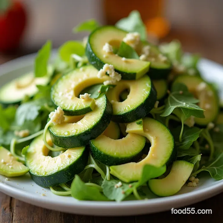 Raw Zucchini Salad with Avocado The Green Goddess Ribbon Salad