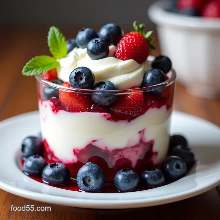 Red White Blueberry Trifle