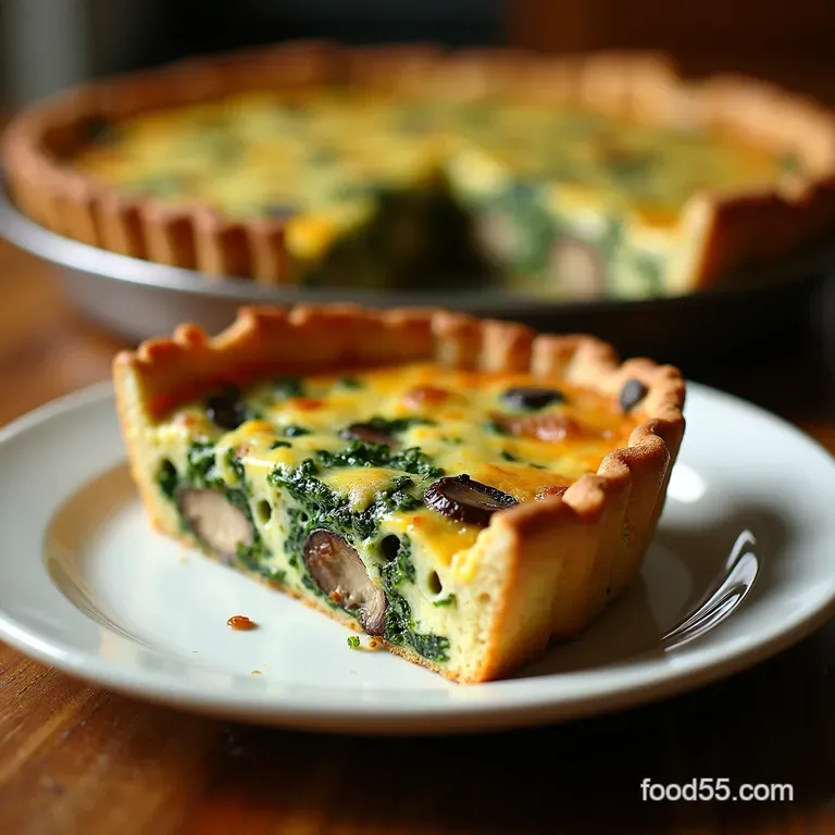 Reliable Crustless Quiche Spinach Mushroom Gruy&egrave;re presentation