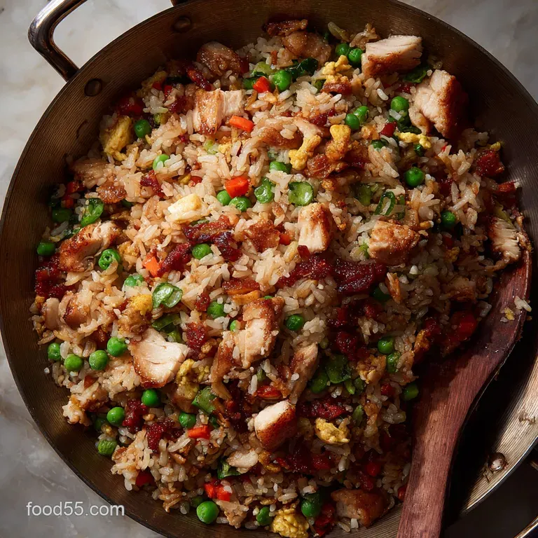 Restaurant Style Chicken Fried Rice Wokfired Perfection at Home presentation