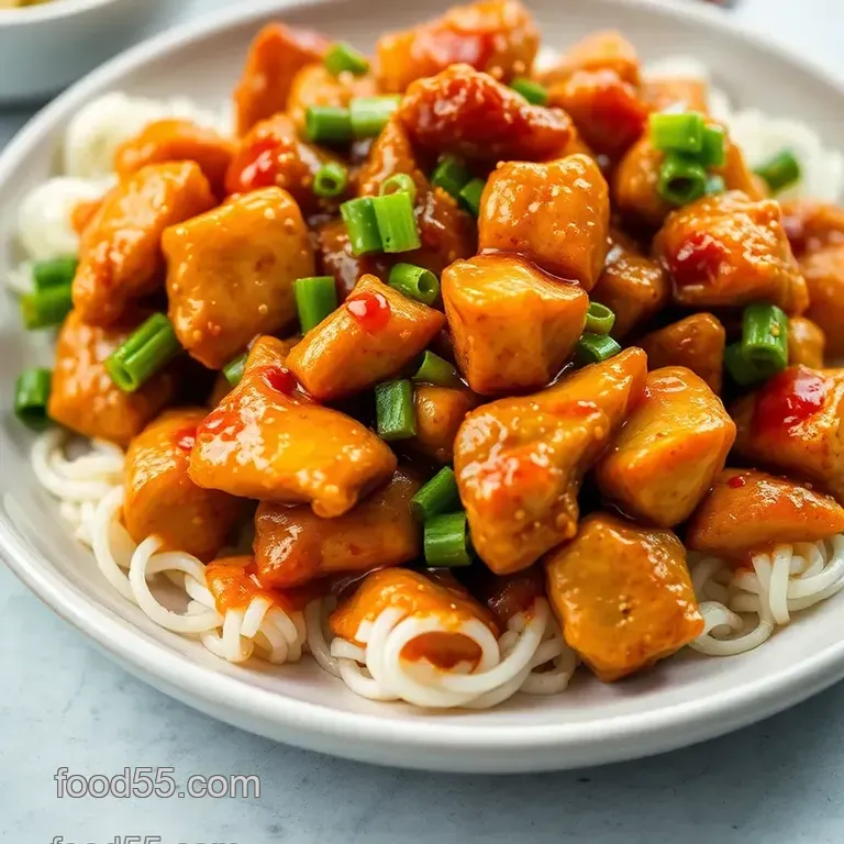 Restaurant-Style Mongolian Chicken presentation