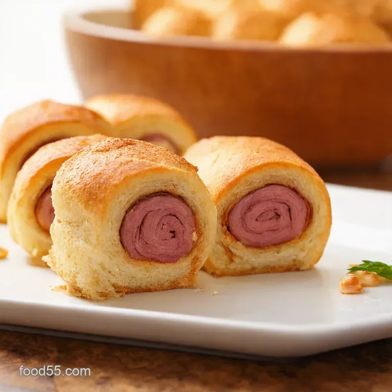 Reuben Pinwheels Bitesized Reuben Rolls with Russian Dressing presentation