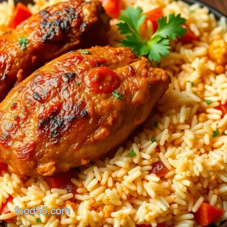 Roast Chicken & Jollof Rice: A Flavorful Delight