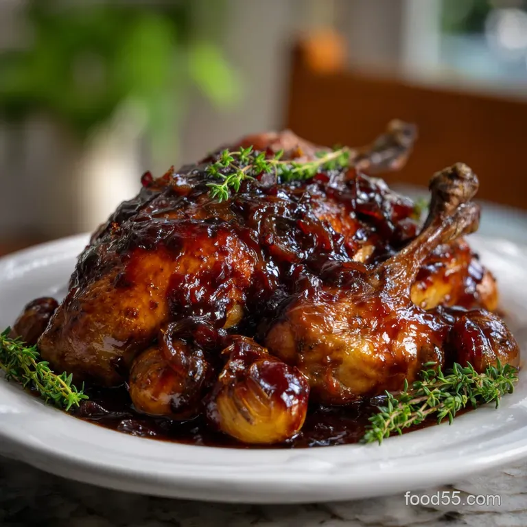 Roast Partridge with Caramelised Balsamic Shallot Sauce
