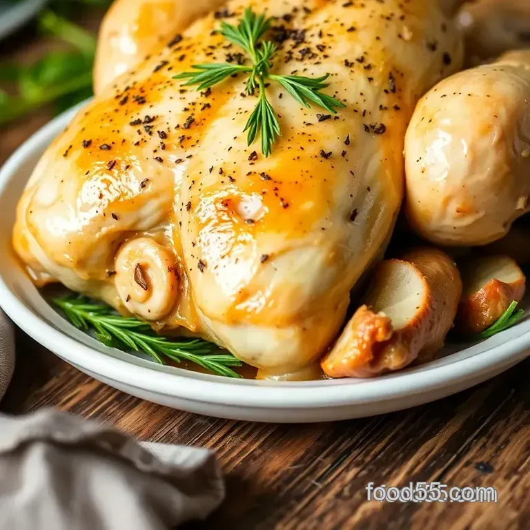 Roasted Cornish Hens with Lemon-Herb Butter presentation