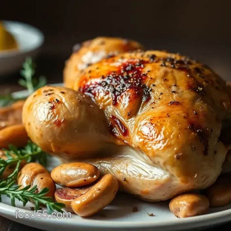 Roasted Cornish Hens with Lemon-Herb Butter