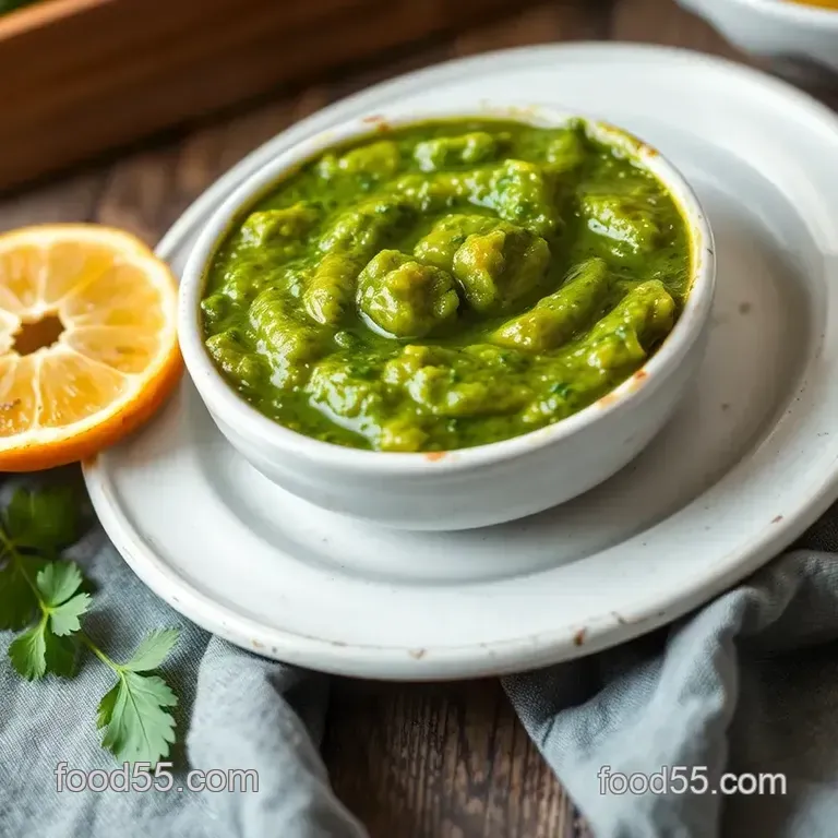 Zesty Roasted Tomatillos Salsa Verde Recipe presentation