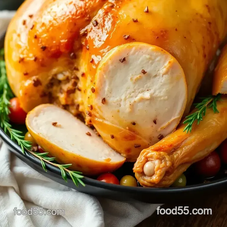 Roasted Turkey with Miso Flavor Delight presentation