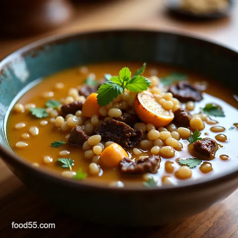 Rustic Chicken Shiitake Wild Rice Soup presentation