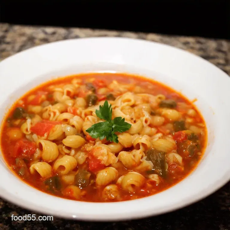 Rustic Pasta E Fagioli Hearty Italian Bean Pasta Soup presentation