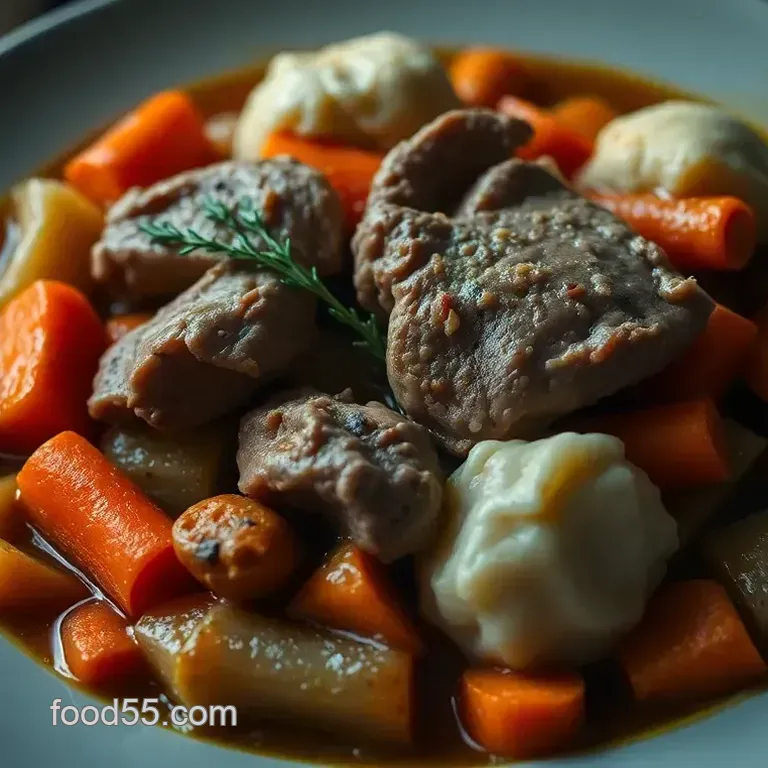Rustic Rabbit Stew with Root Vegetables and Herb Dumplings