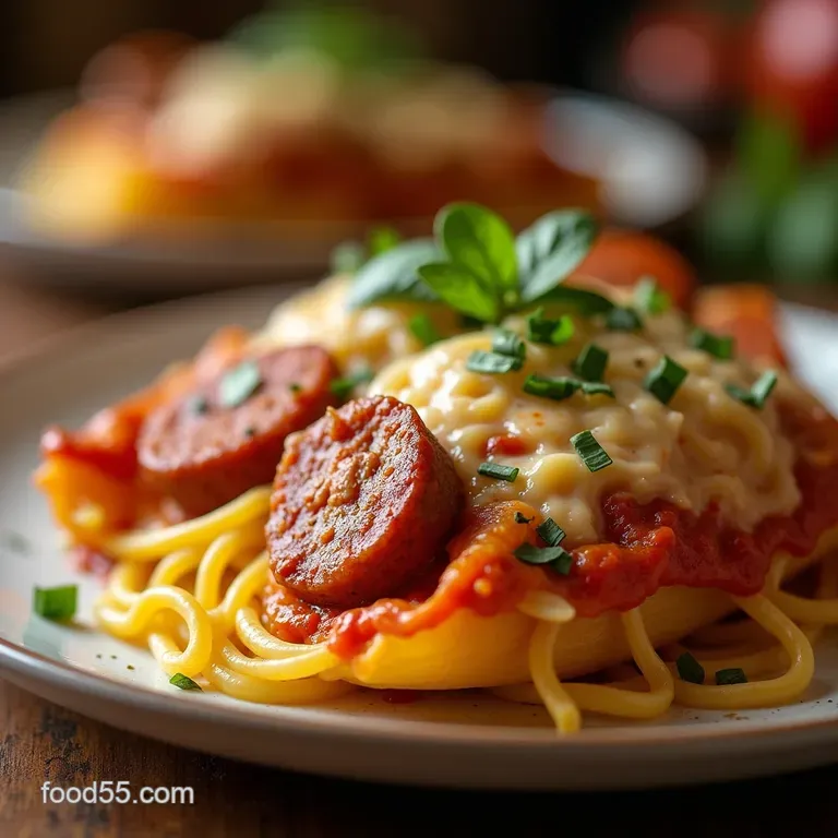 The Great Squash Escape Hearty Sausage Ricotta Lasagna Boats presentation