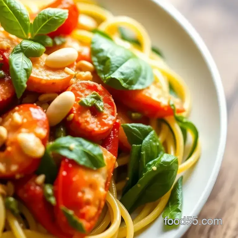 Sautéed Langostino Zucchini Noodles Delight presentation