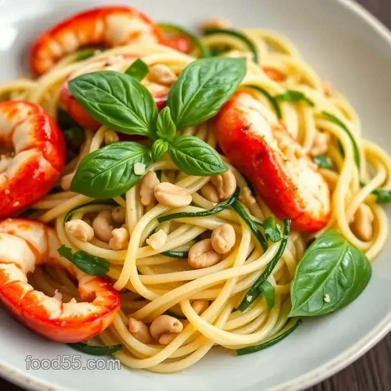 Sautéed Langostino Zucchini Noodles Delight