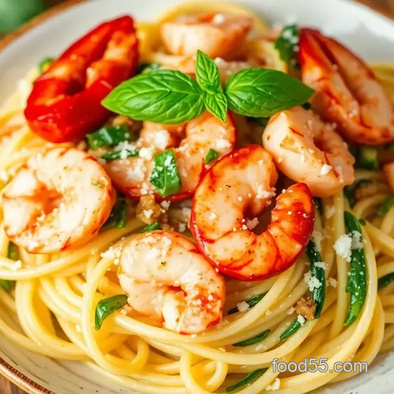 Sautéed Langostino Zucchini Pasta Delight
