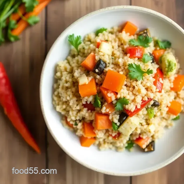 Sautéed Quinoa with Vibrant Veggies presentation