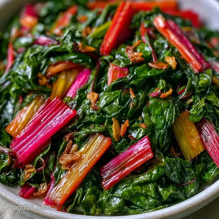Sautéed Rainbow Chard with Garlic and Lemon