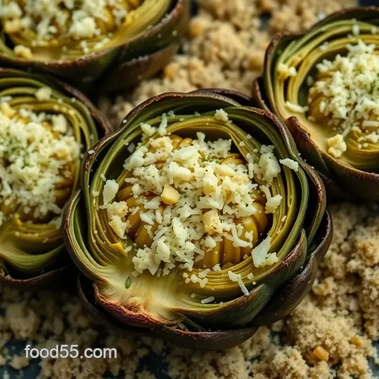 Savory Baked Artichokes with Garlic and Parmesan