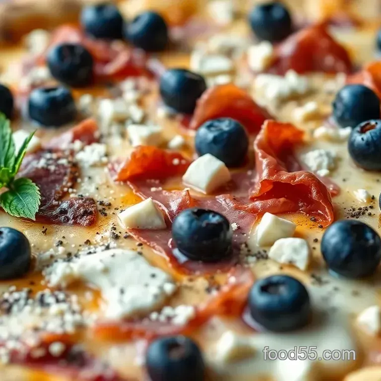 The Ultimate Savory Blueberry Pizza with Prosciutto and Gorgonzola