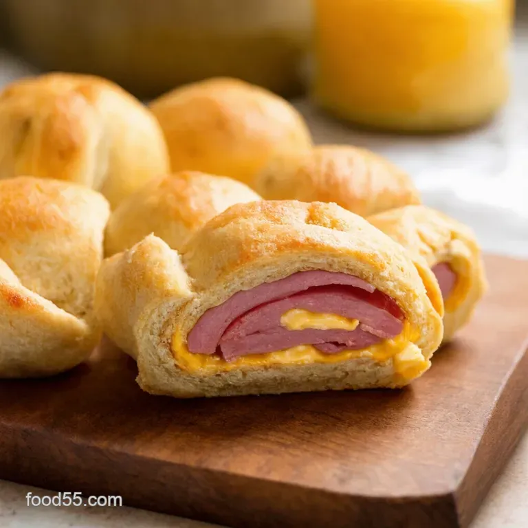 Savory Ham Cheese Pinwheels presentation