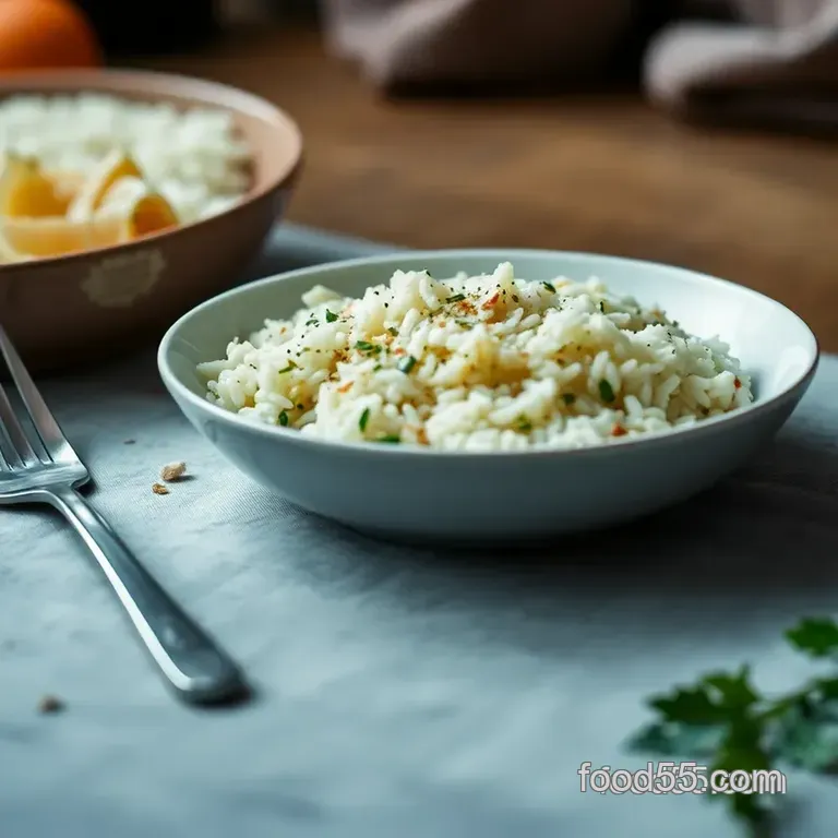 Savory Herb-Infused Risotto with Wild Mushrooms presentation