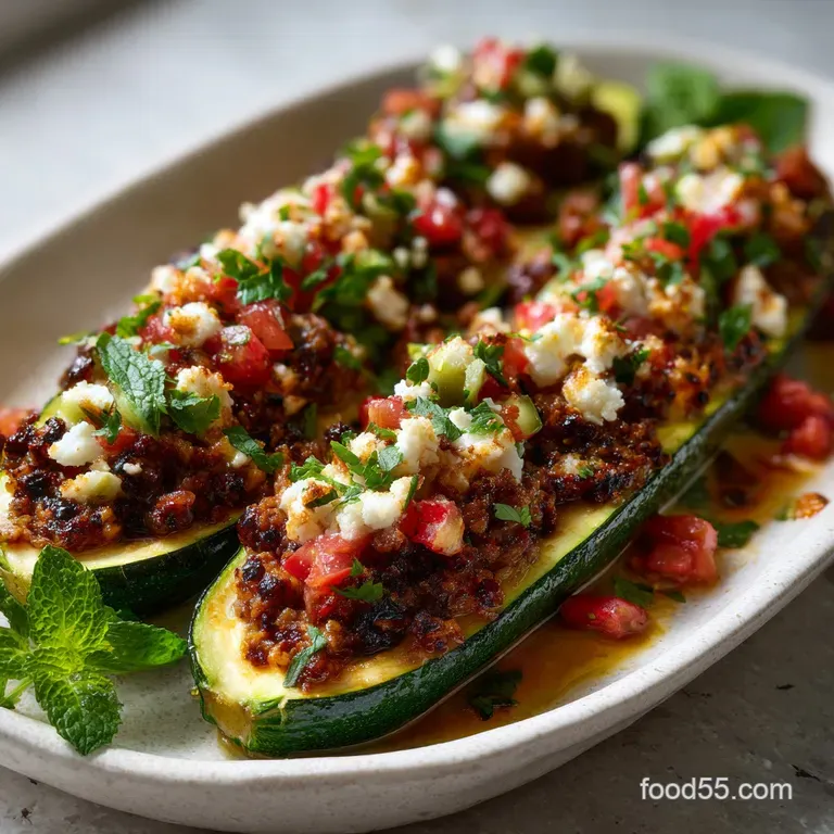 Stuffed Zucchini: Savory Mediterranean Boats presentation