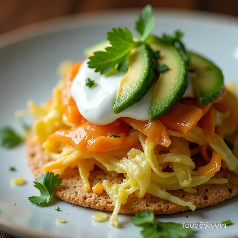 Scallop Tostadas with LimeAvocado Crema and Quick Pickled Red Onion