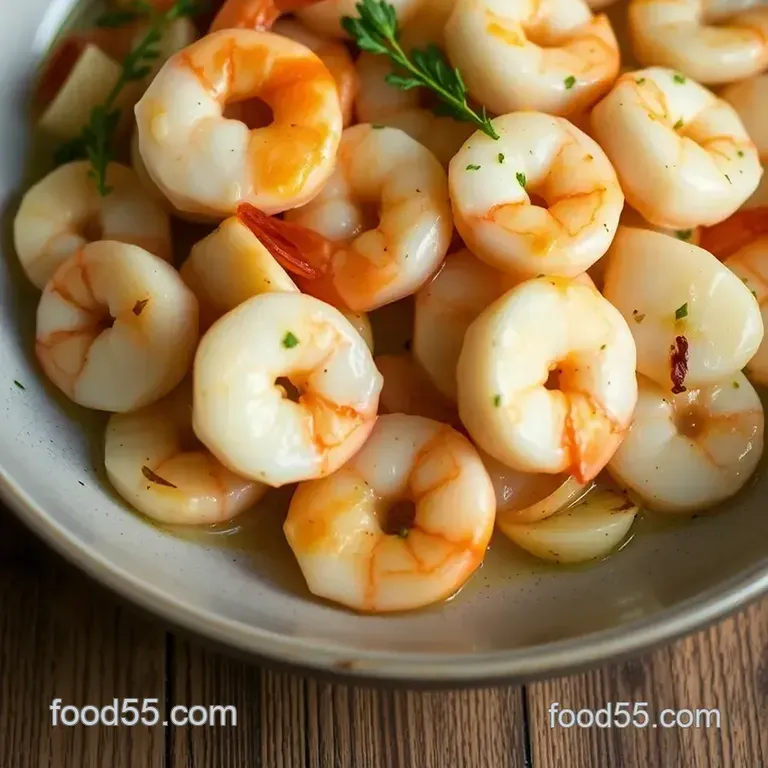 Seafood Delight: Shrimp and Scallop Scampi presentation