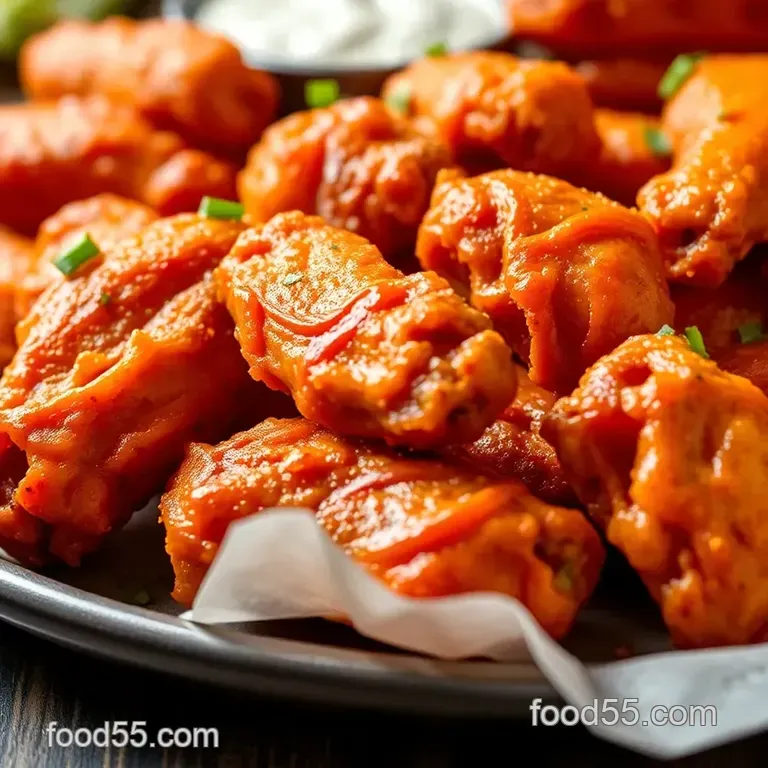 Seriously Crispy Buffalo Wings presentation
