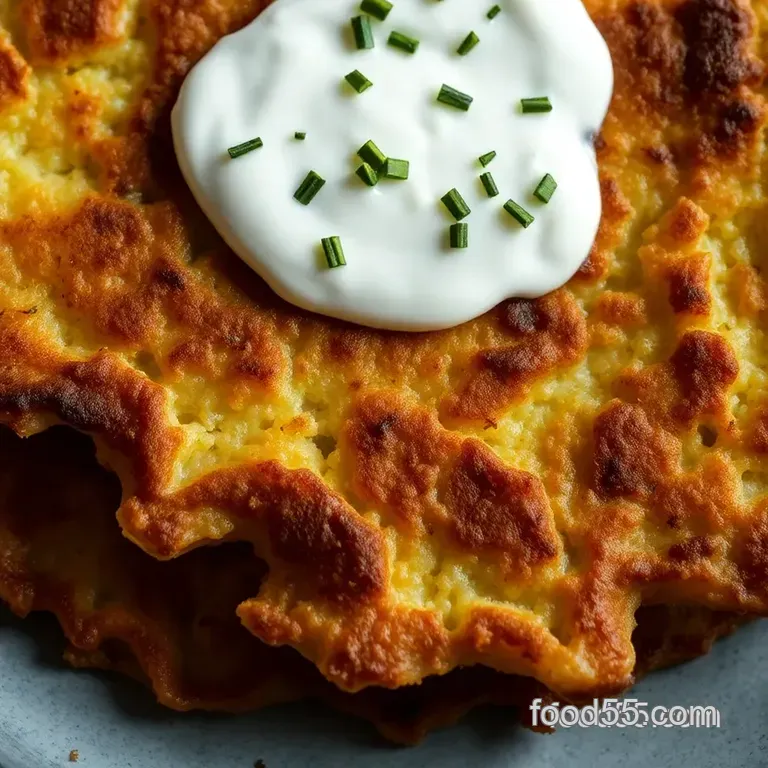 Shabbanukkah Latkes with Herbed Yogurt Sauce presentation
