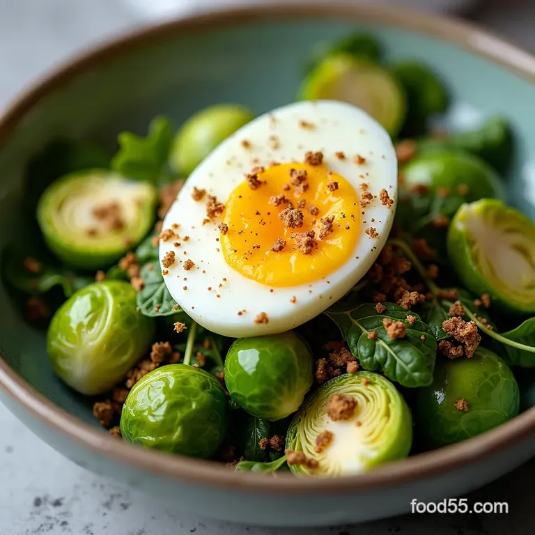 Raw Brussels Sprout Salad with Grated Egg Bright Crunchy Easy