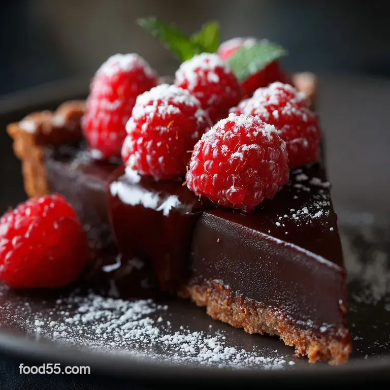 Silky Chocolate and Raspberry Tart: Restaurant-Quality Pastry at Home presentation