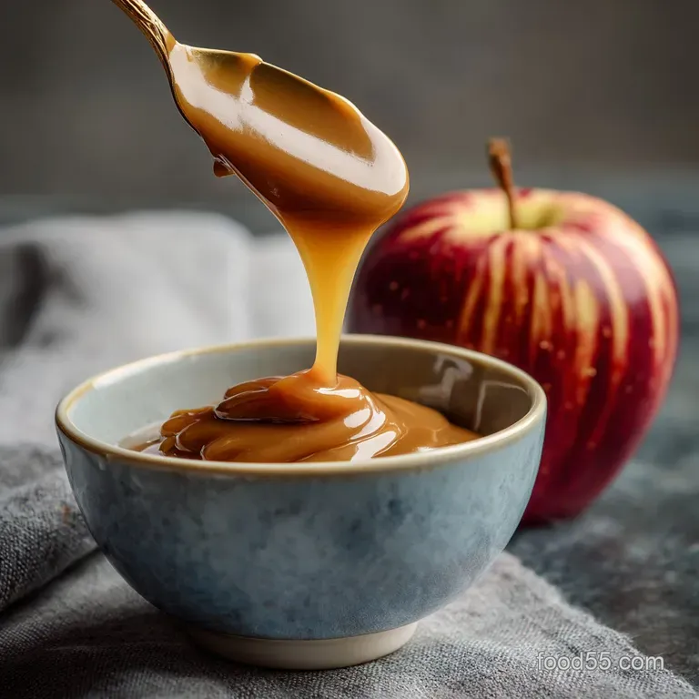Homemade Caramel Dip: the Ultimate Silky Smooth Salted Sauce presentation