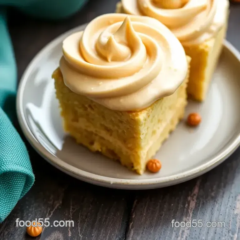 Silky Peanut Butter Cream Cheese Frosting presentation