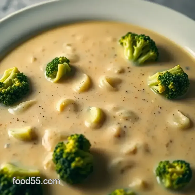 Silky Smooth Cream of Broccoli Soup: Comfort in a Bowl presentation