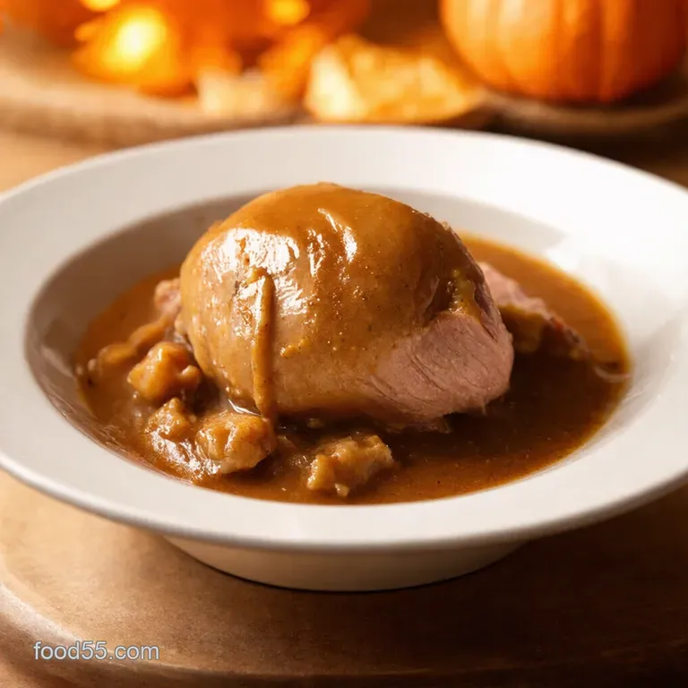 Silky Turkey Dripping Gravy Flavorful Pandrippings Sauce presentation
