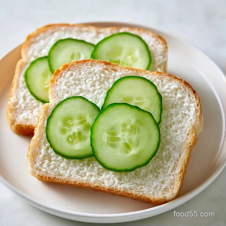 Dainty crustless sandwiches stacked on a white porcelain platter, accented by fresh green mint leaves.