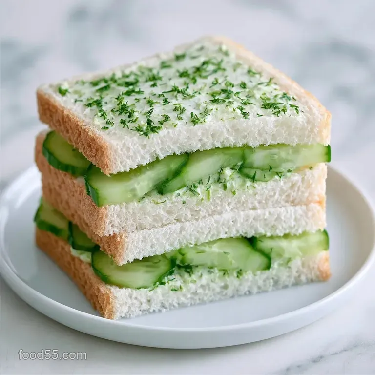 Simple Cold Cucumber Sandwiches in 10 Minutes