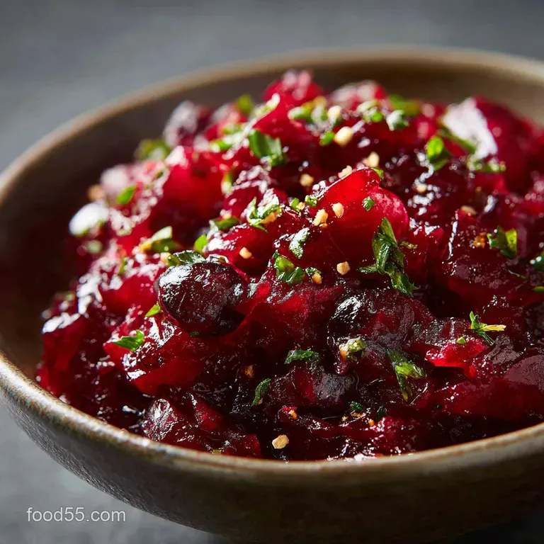 Simple Cranberry Relish: the Proper Homemade Sauce (No Tinned Stuff!) presentation