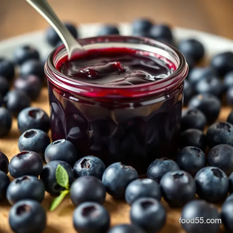 Simply the Best Blueberry Jam presentation