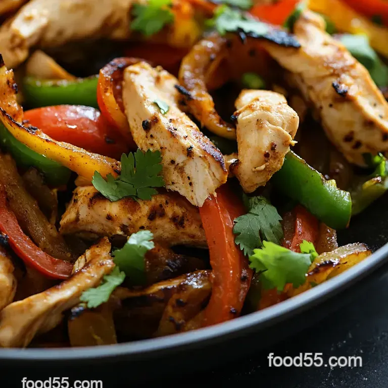 Sizzling Chicken Fajitas presentation