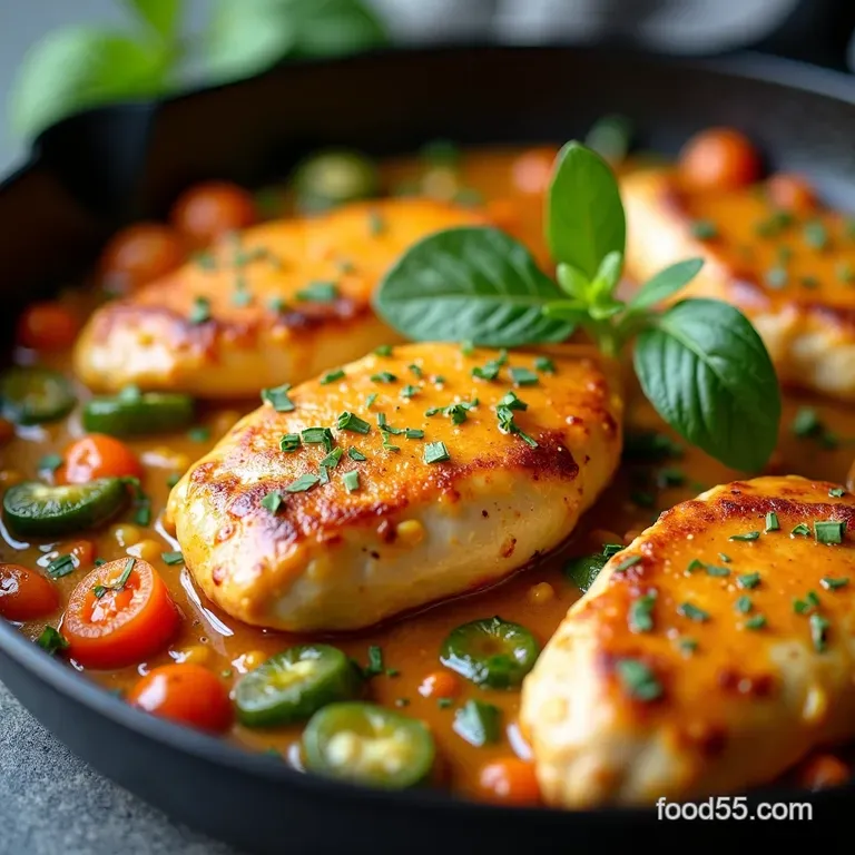 Skillet Cheesy Chicken and Veggie My Weeknight OnePan Comfort