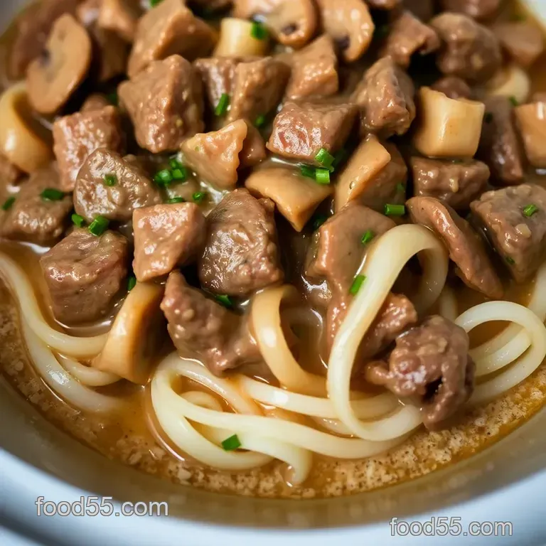 Slow Cooker Beef Stroganoff: A Comfort Food Classic presentation