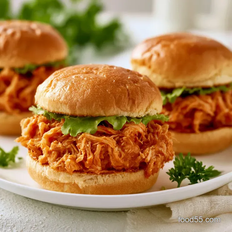 Six mini sliders arranged on a wooden platter with crisp celery sticks and a small bowl of creamy white ranch dip.