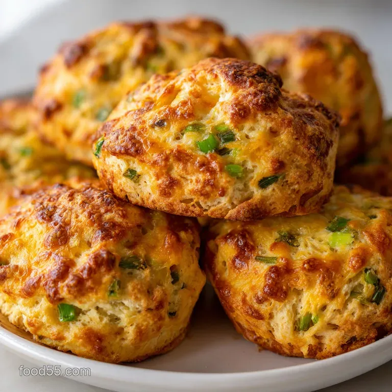 Savory Breakfast: Smoked Cheddar Spring Onion Bakes