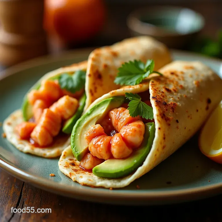 Smoky Heat Meets the Sea the Ultimate Chipotle Lobster Avocado Wraps presentation