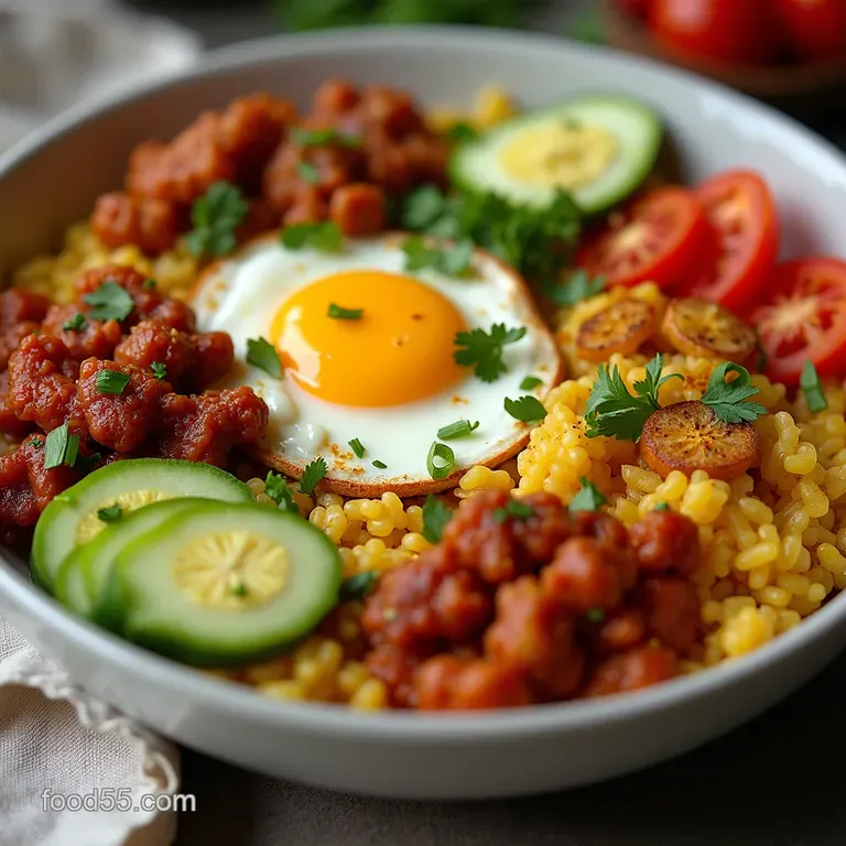Smoky Chorizo Saffron Rice Breakfast Power Bowls
