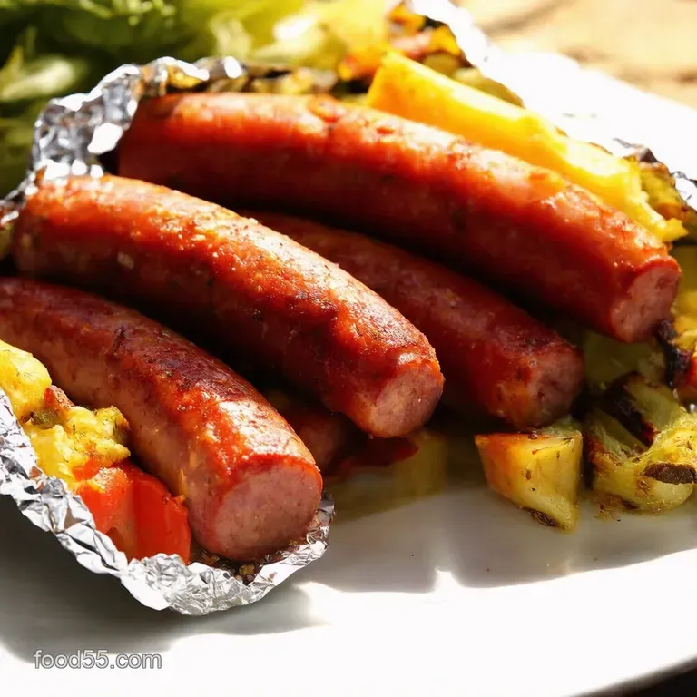 Smoky Kielbasa Vegetable Foil Packets Grill or Oven